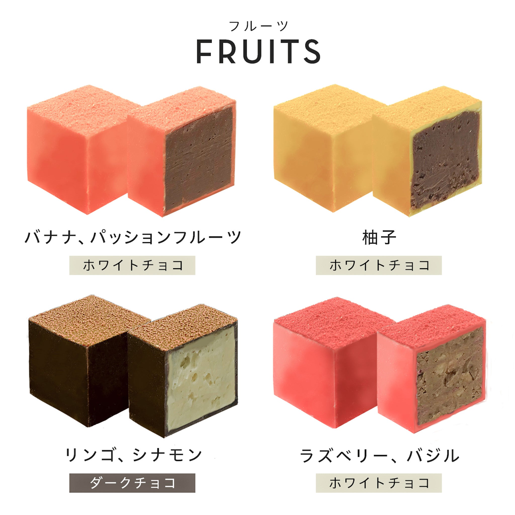 キューブボンボン 8個 カタランナッツ&フルーツ