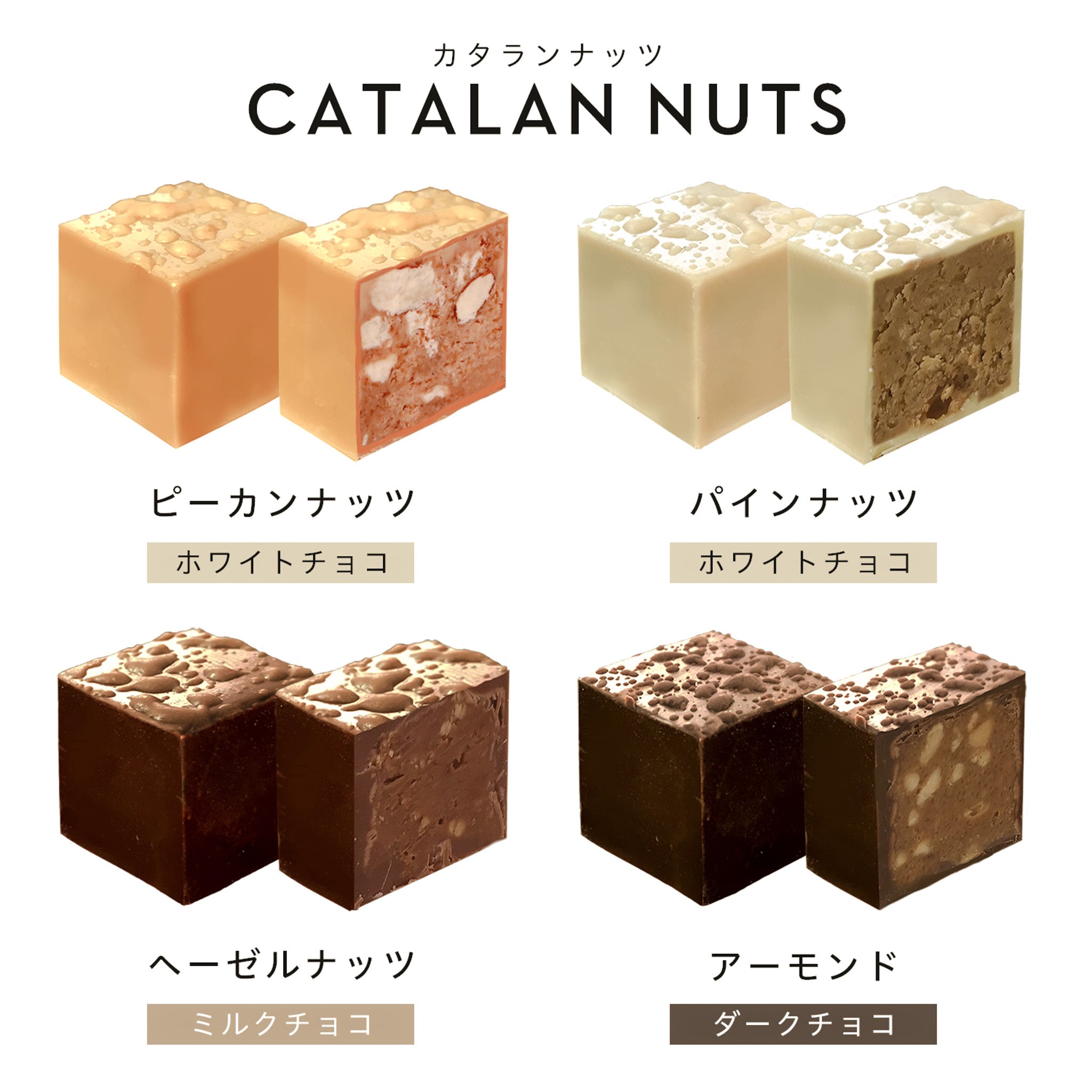 キューブボンボン 8個 カタランナッツ&フルーツ