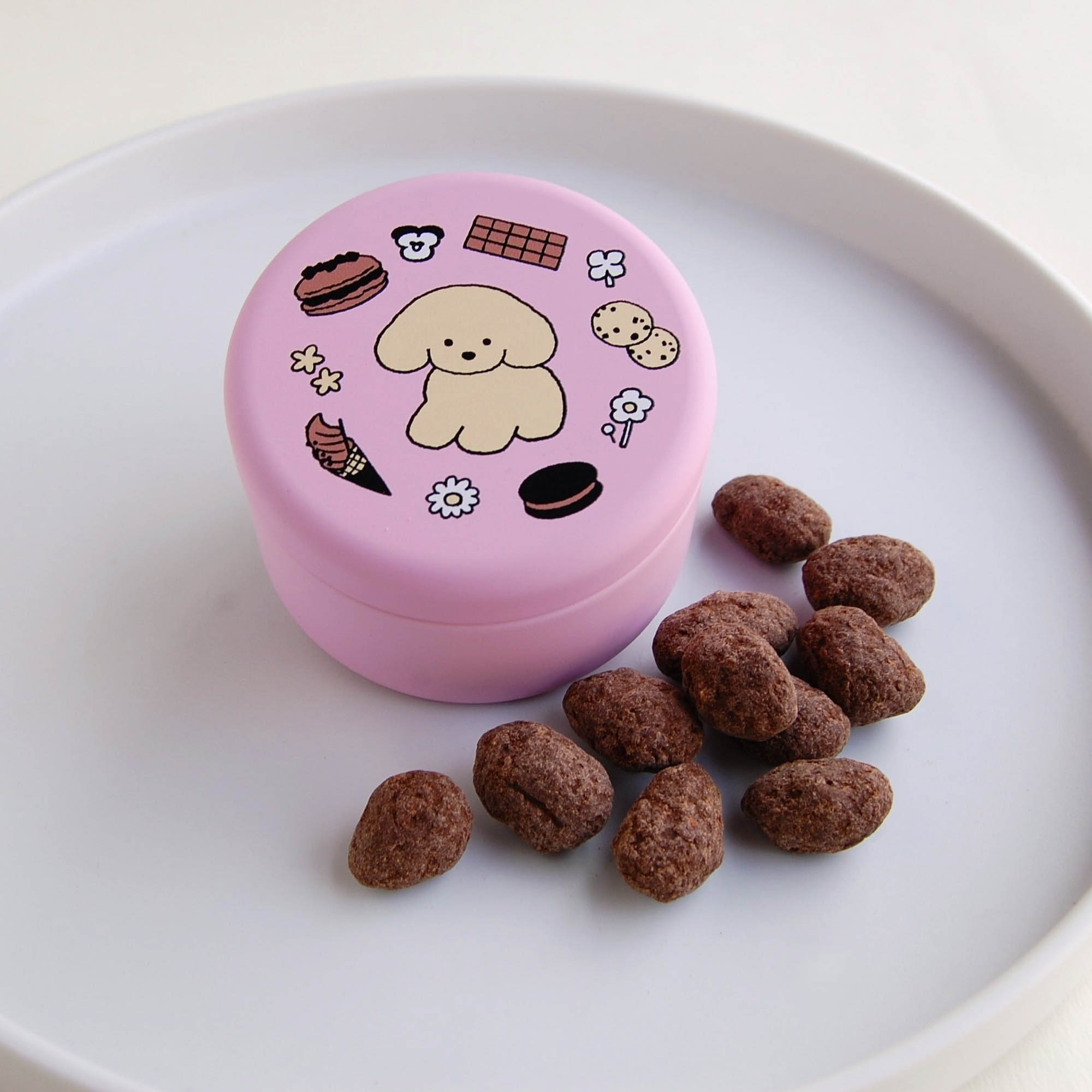 アーモンドチョコレート缶（ピンク）